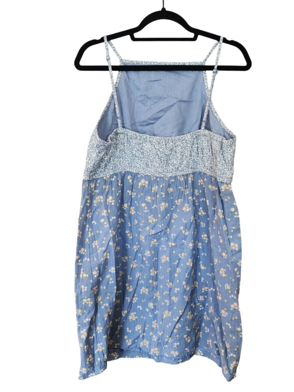 American Eagle blue floral high neck cami mini dress Womens size XL - Picture 2 of 3